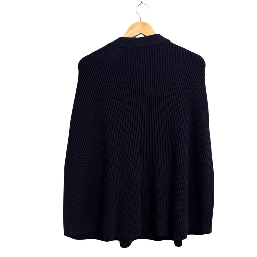 Talbots Button Poncho Cape Sweater, Navy, NWT - Picture 5 of 12